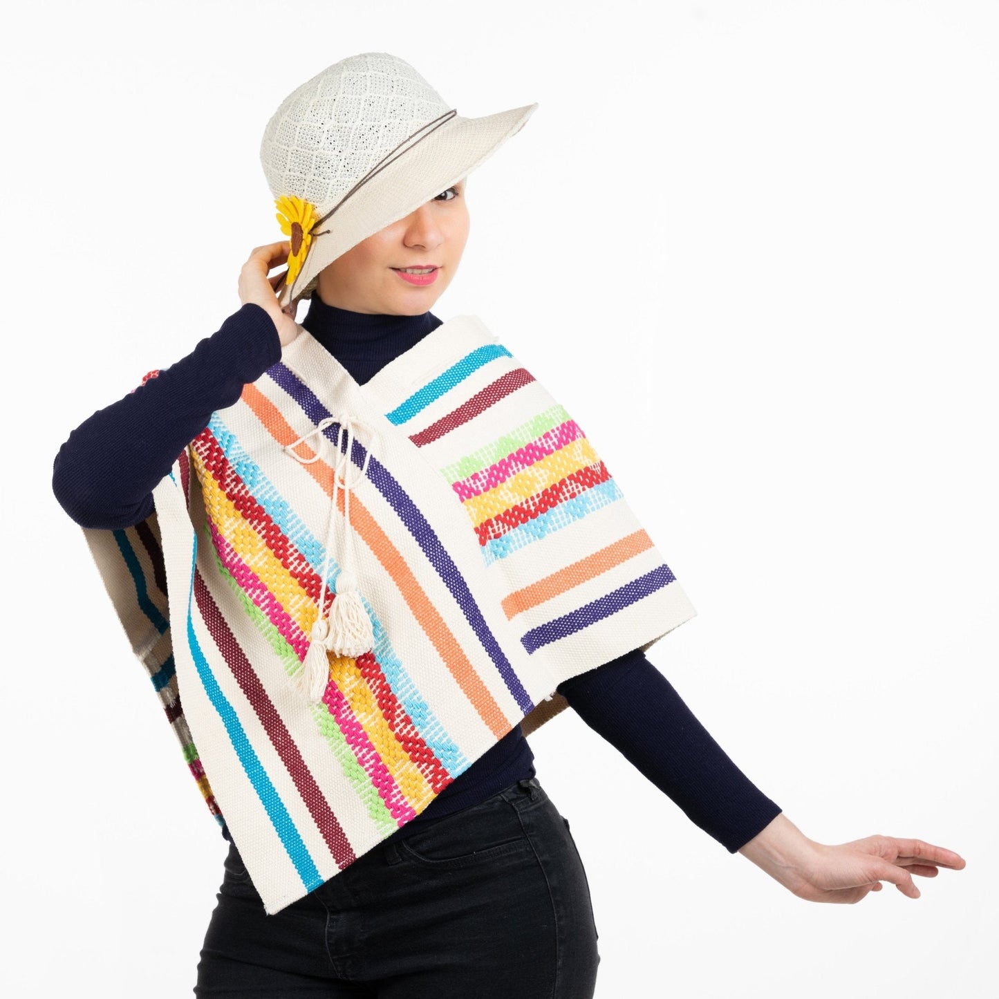 Håndvevd Poncho- Maya EVOMAR