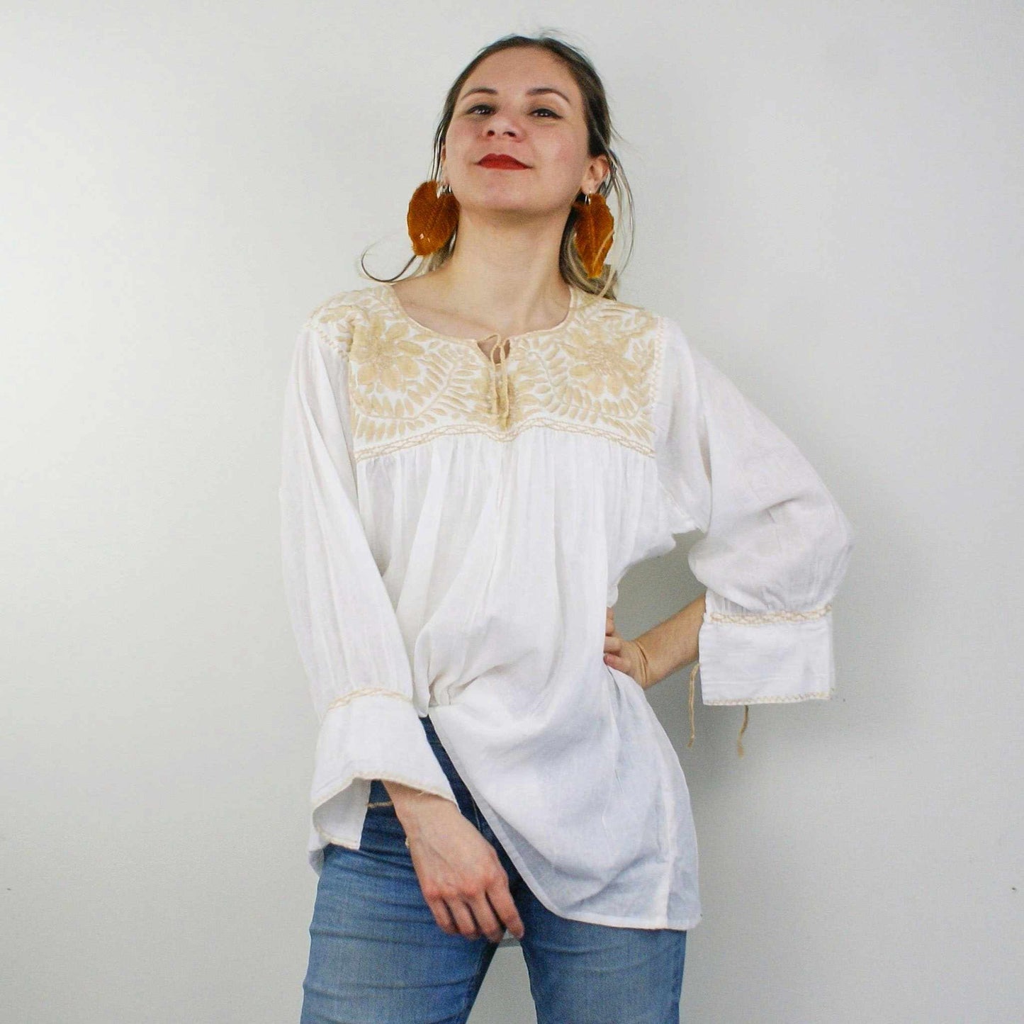 Tunika Brodert hvitt EVOMAR