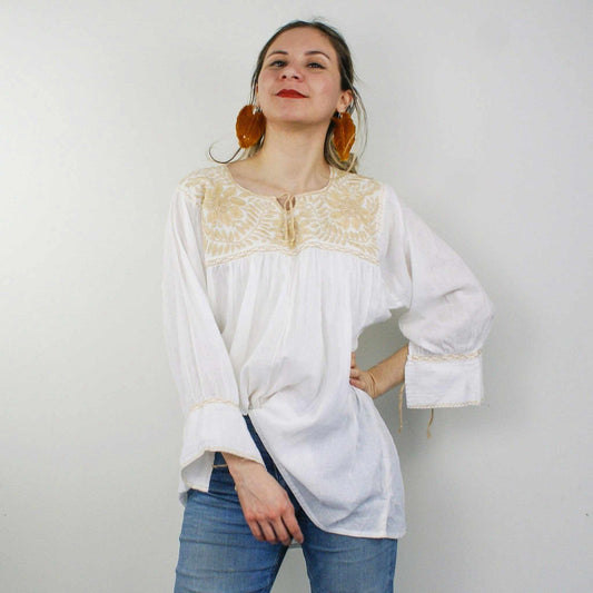 Tunika Brodert hvitt EVOMAR