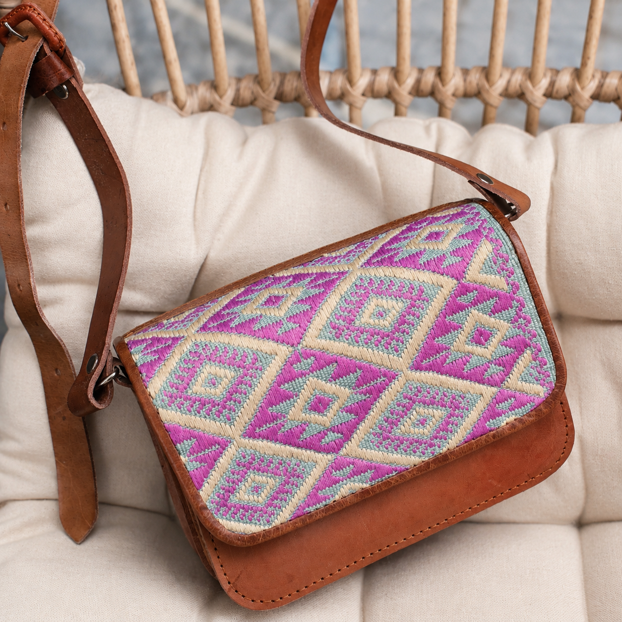 Lærveske Crossbody EVOMAR