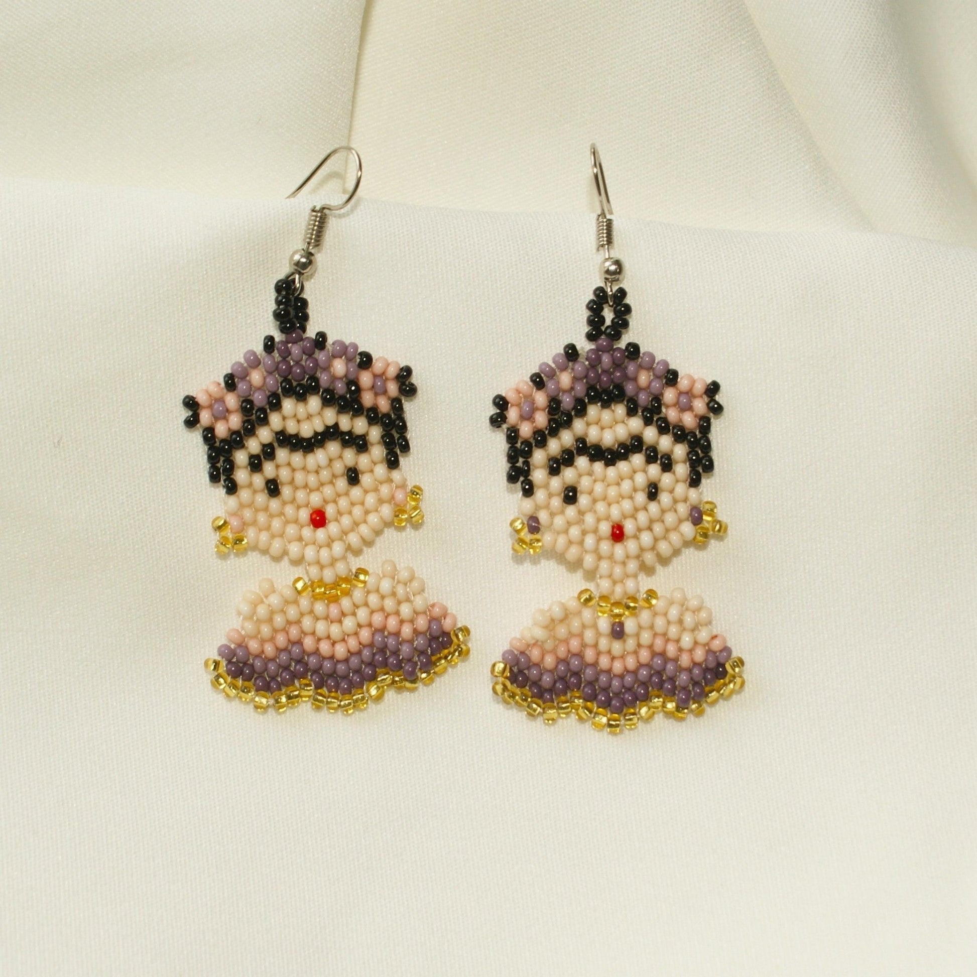 Beaded øredobber Frida Kahlo - EVOMAREVOMAR
