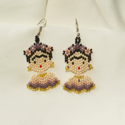 Beaded øredobber Frida Kahlo - EVOMAREVOMAR